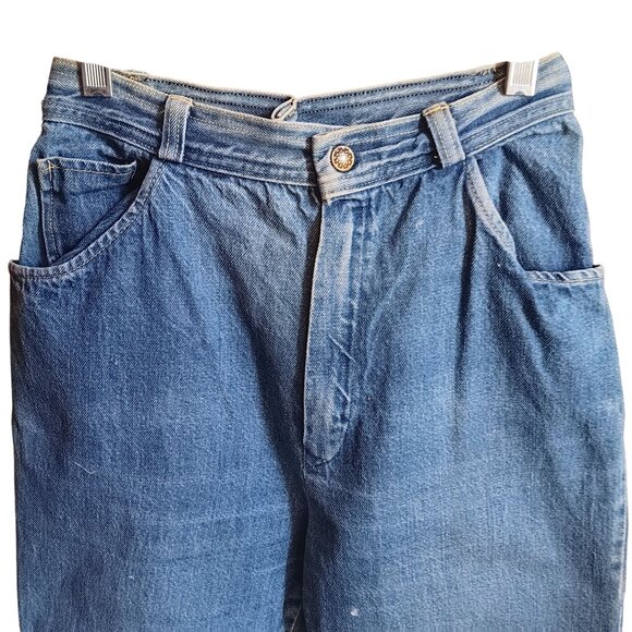 24x32 True Vintage Jeans High-Waisted Distress Denim Farm Chore Hippy 1970's - Picture 4 of 8